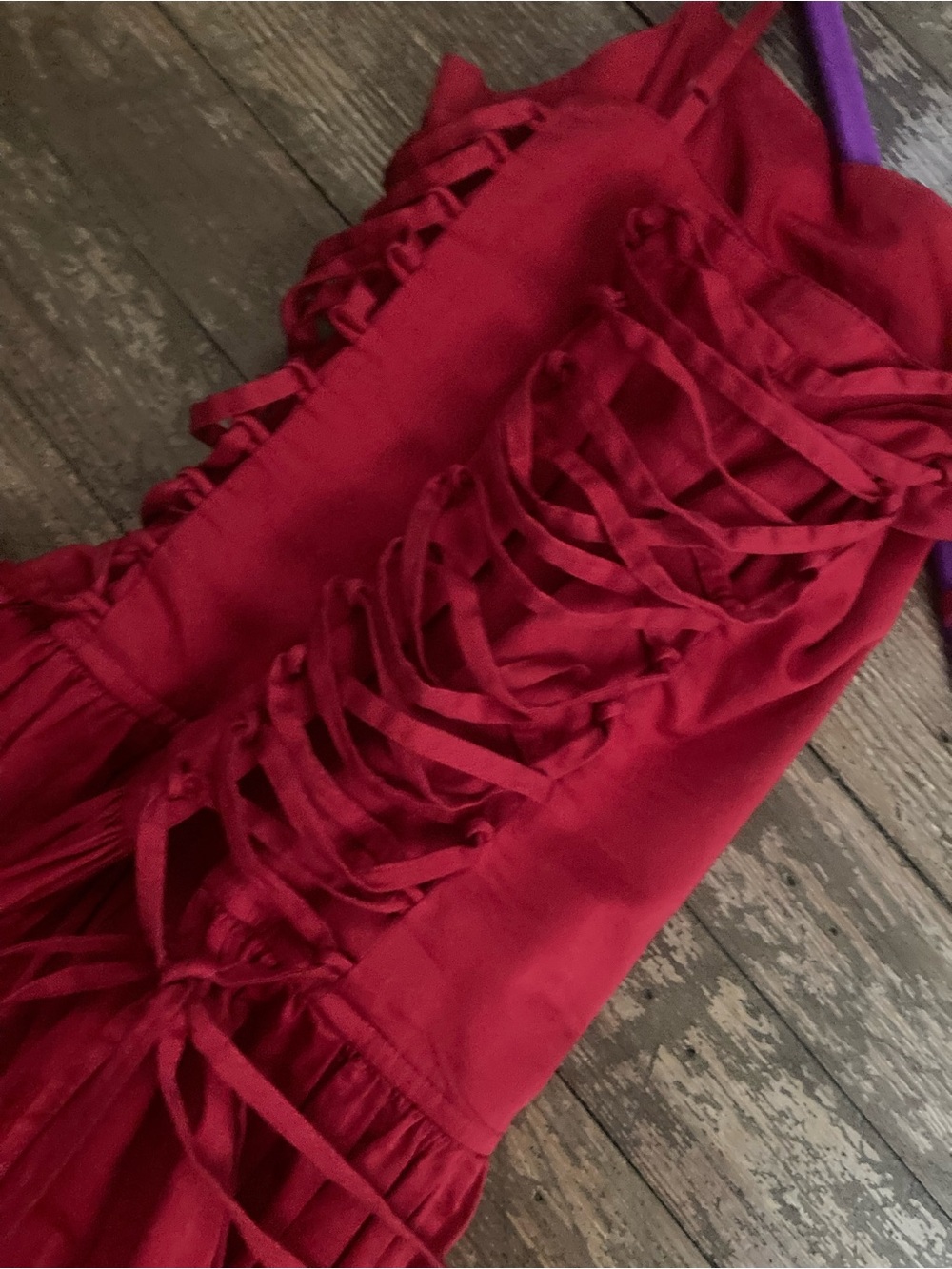 Angelina Midi Dress in Red - Picture 12 of 14